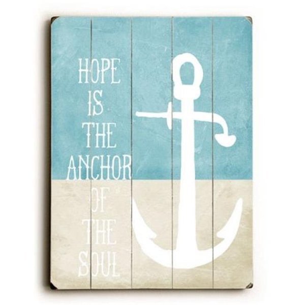 One Bella Casa One Bella Casa 0004-4802-25 9 x 12 in. Hope is the Anchor Solid Wood Wall Decor by Cheryl Overton 0004-4802-25